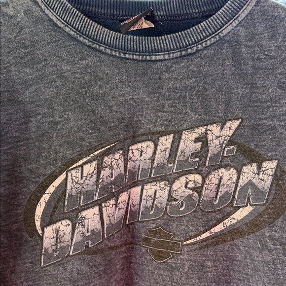 Harley-Davidson Blue Marbling Crew Neck Sweater - Picture 2 of 10